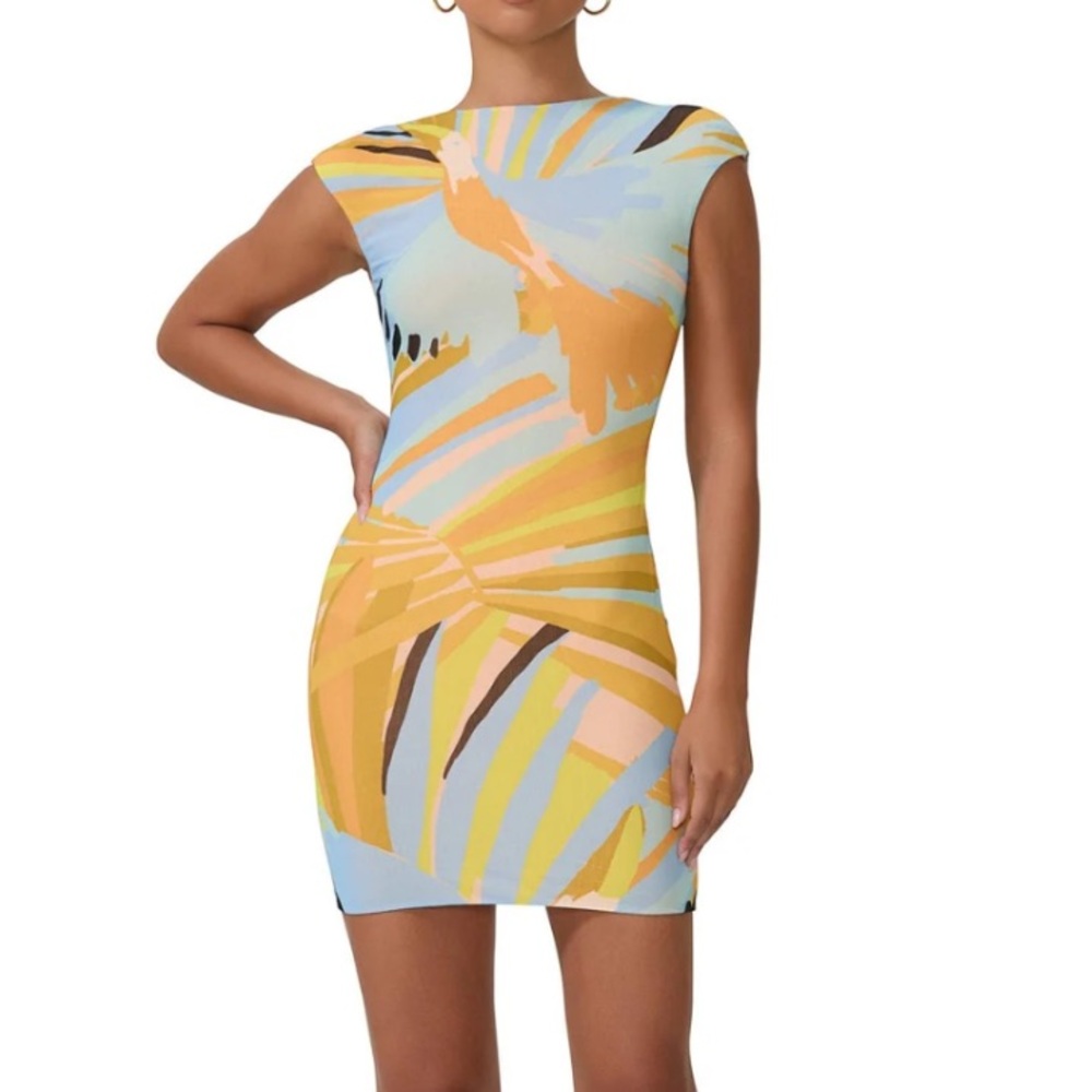 AFRM - MABEL MINI DRESS - BIRD OF PARADISE | Sz: S